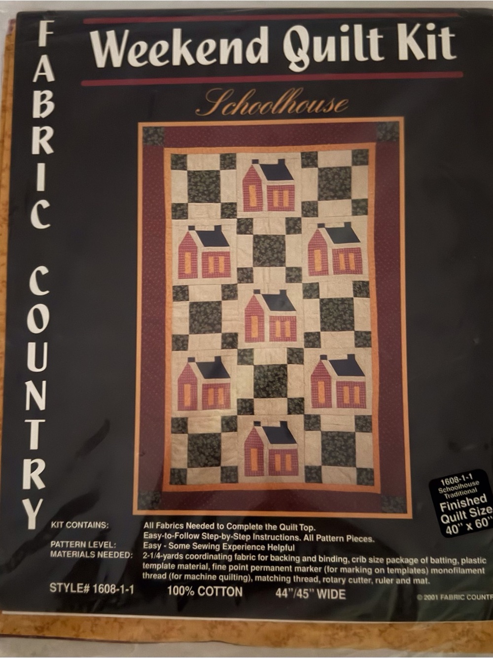 Vintage Weekend Quilt Kit-Schoolhouse Pattern